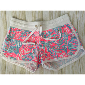 Lilly Pulitzer Floral Terry Knit‎ Chrissy Beach Shorts Sz xs